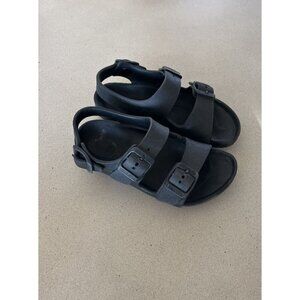 Birkenstock Arizona Essentials Kids Size 28 10 Black Rubber Straps
